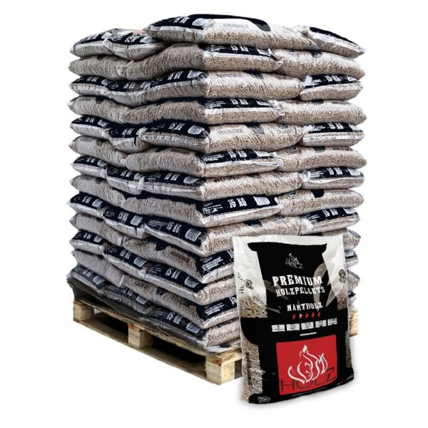 Eichenholzpellets Hartholz 6mm – 65 x 15 kg – ENplus A1 zertifiziert