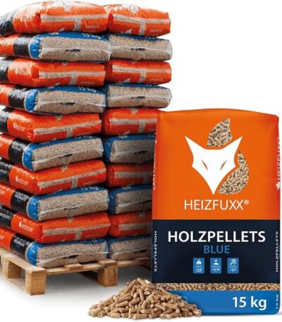 Premium HEIZFUXX Holzpellets Blue 6mm – 975 kg – ENplus A1 zertifiziert