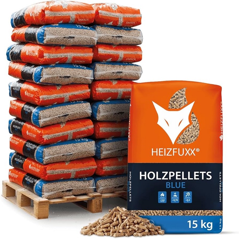 Premium HEIZFUXX Holzpellets Blue 6mm – 975 kg – ENplus A1 zertifiziert Premium HEIZFUXX Holzpellets Blue 6mm – 975 kg – ENplus A1 zertifiziert